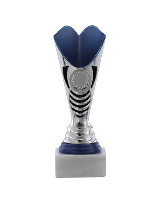 51102 Trofee, zilver-blauw, 18 cm - 20 cm