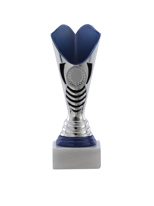 51102 Trofee, zilver-blauw, 18 cm - 20 cm