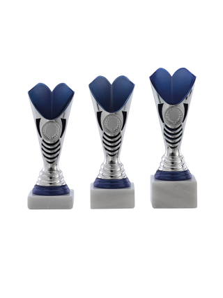 51102 Trofee, zilver-blauw, 18 cm - 20 cm